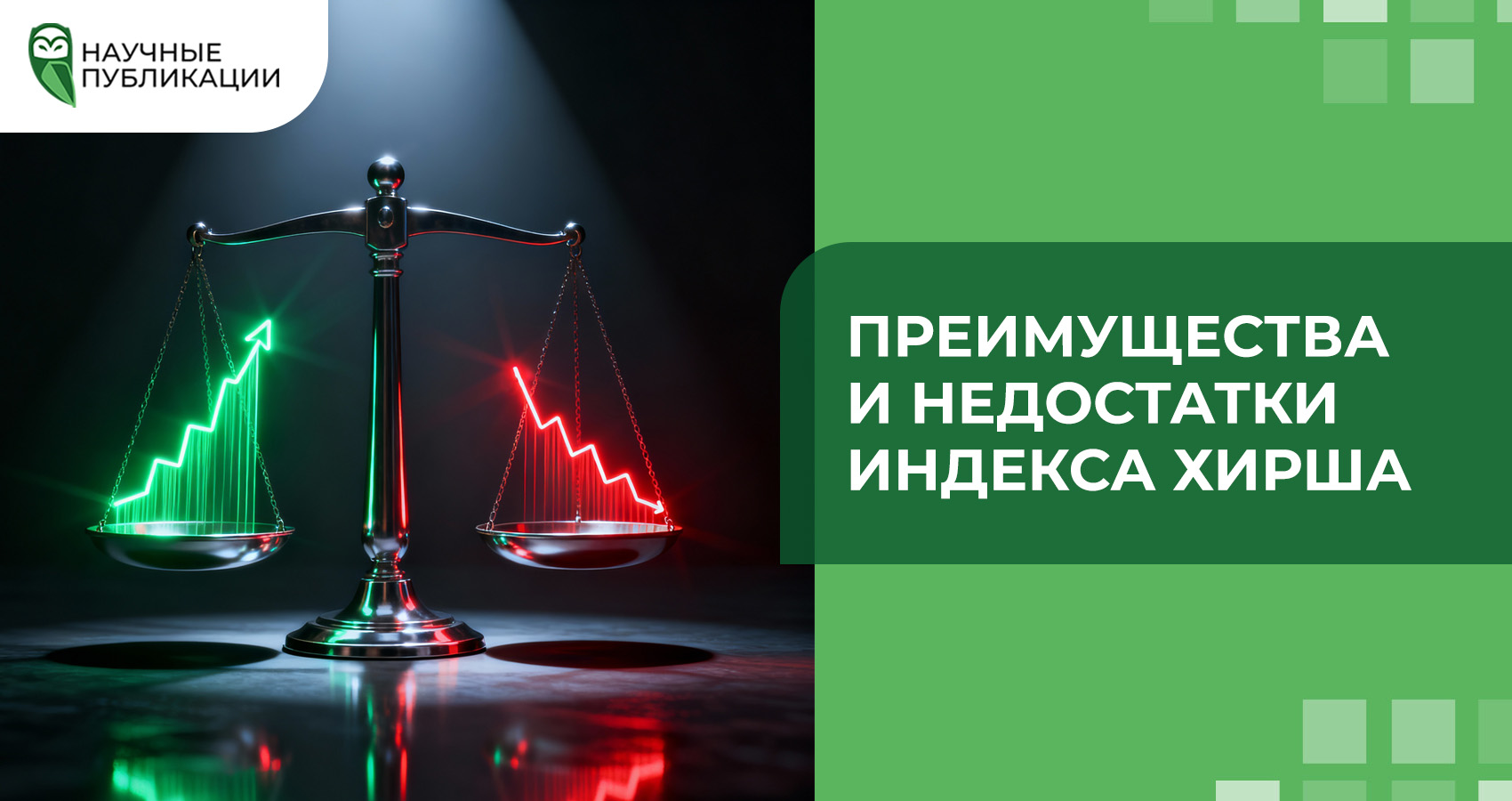 Преимущества и недостатки индекса Хирша