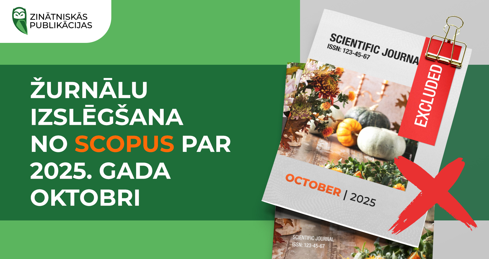 Žurnālu izslēgšana no Scopus par 2025. gada oktobri