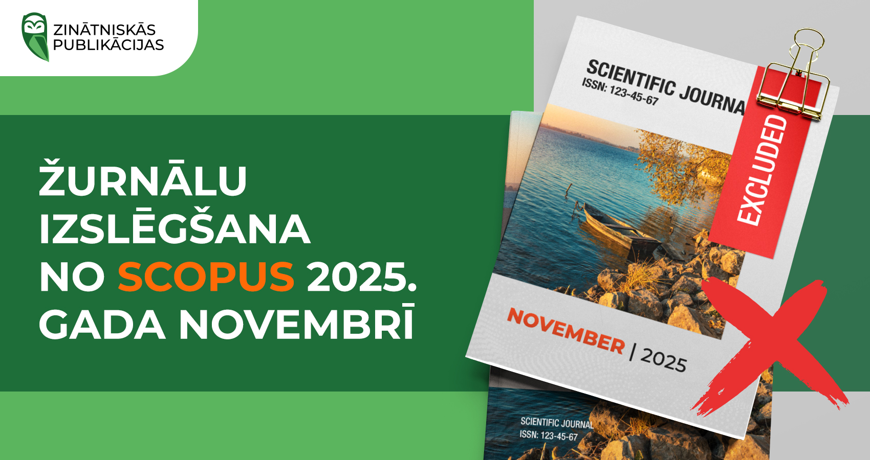 Žurnālu izslēgšana no Scopus 2025. gada novembrī