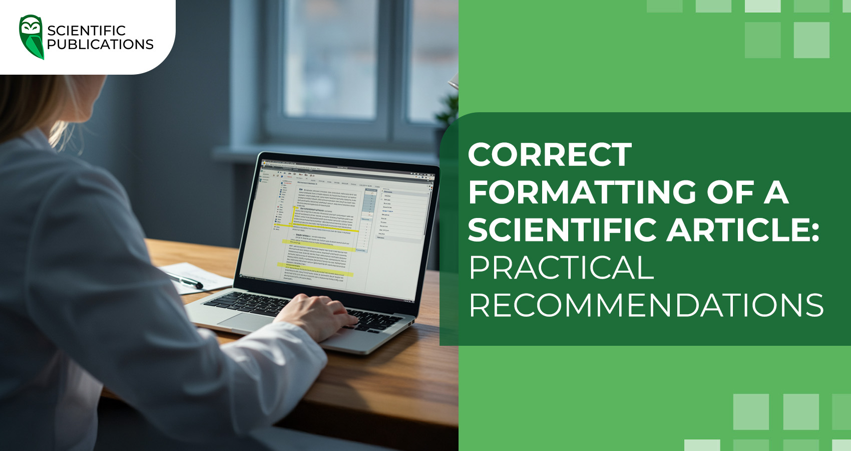 Correct formatting of a scientific article: practical recommendations