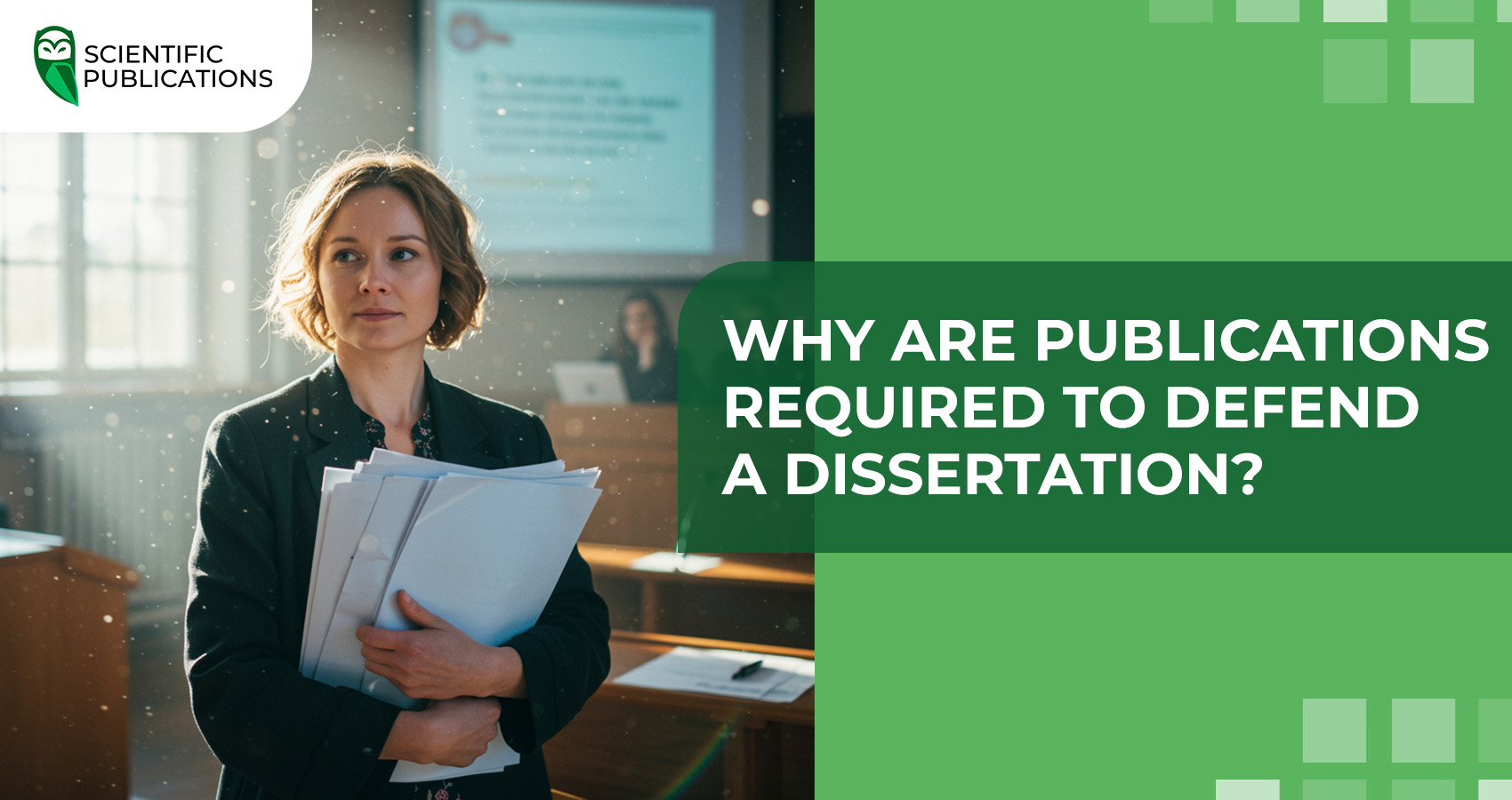 Why are publications required to defend a dissertation?
